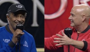 Laver Cup 2025 - Yannick Noah et Andre Agassi... leurs discours plein d'humour lors de la cérémonie du Trophée