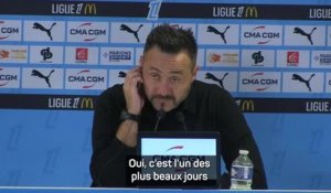 Marseille - De Zerbi : “L’un des plus beaux jours depuis que je suis ici”