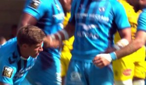 TOP 14 - Essai de Domingo MIOTTI (MHR) - Montpellier Hérault Rugby - Stade Rochelais
