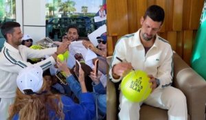 Tennis - Six Kings Slam 2025 - Novak Djokovic, dernier arrivé à Riyadh en Arabie Saoudite pour le Six Kings Slam