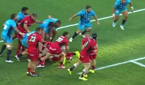 TOP 14 - Essai de Jiuta WAINIQOLO (LOU) - Montpellier Hérault Rugby - LOU Rugby