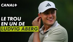 LE TROU EN UN de LUDVIG ÅBERG pour le 1er jour des playoffs à Abu Dhabi