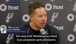 Johnson a aimé le sang-froid et la solidité de Wembanyama - Basket - NBA