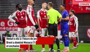 Réduit à dix, Brest domine Monaco et enchaîne une troisième victoire - Foot - Ligue 1