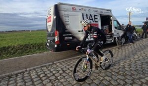 Cyclisme - Paris-Roubaix 2026 - Tadej Pogacar et UAE Team Emirates au Carrefour de l’Arbre ce mardi