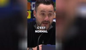 Marseille - De Zerbi : "Un peu de peur et c'est normal"