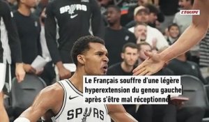 Frayeur pour Victor Wembanyama, sorti prématurément lors de la victoire des Spurs face aux Knicks - Basket - NBA - Spurs