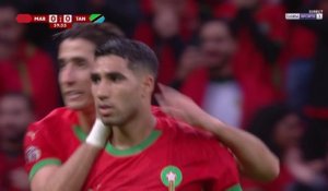CAN 2025 : Hakimi fracasse la barre sur coup franc !