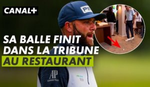 Andy Sullivan envoie sa balle dans le restaurant de la tribune - DP World Tour