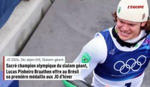 Sacré champion olympique du slalom géant, Lucas Pinheiro Braathen offre au Brésil sa première médaille aux JO d'hiver - JO 2026 - Ski alpin (H) - Slalom géant