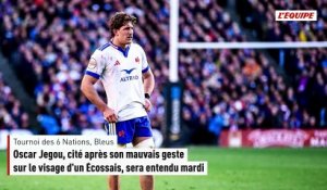 Oscar Jegou, cité après son mauvais geste sur le visage d'un Écossais, sera entendu mardi - Tournoi des 6 Nations - Bleus