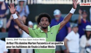 Arthur Fils : « En coup droit, ça commence à taper assez fort » - Tennis - BNP Paribas Open d'Indian Wells