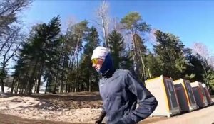Le footing d’Eric Perrot avant l’étape d’Otepää - Biathlon - Coupe du monde (H)