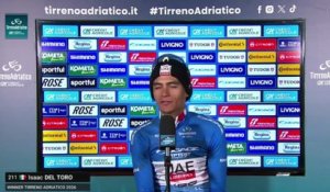 Tirreno-Adriatico 2026 - Isaac Del Toro : "Je suis super heureux de décrocher cette victoire avec l’équipe"