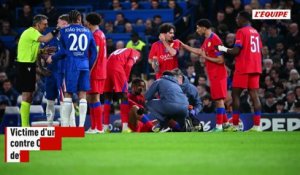 Grosse entorse pour Bradley Barcola : l'attaquant du PSG pourrait être absent un mois - Foot - PSG