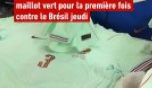 L'équipe de France portera son nouveau maillot vert face au Brésil - Foot
