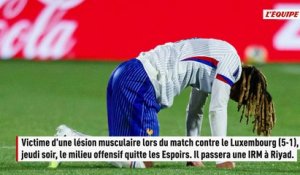 Blessé, Saïmon Bouabré quitte les Espoirs - Foot