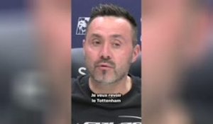 De Zerbi veut revoir le Tottenham de Postecoglou