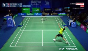 Christo Popov remporte la finale des Championnats d’Europe après sa victoire contre Anders Antonsen - Badminton - Championnats d'Europe