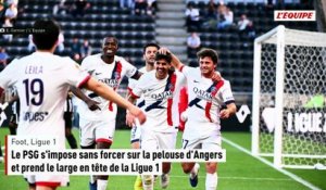 Le PSG s'impose sans forcer sur la pelouse d'Angers et prend le large en tête de la Ligue 1 - Foot - Ligue 1