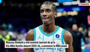 Le Français Moussa Diabaté remporte le Hustle Award pour sa belle saison avec les Charlotte Hornets - Basket - NBA