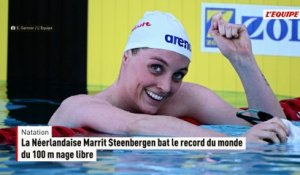 La Néerlandaise Marrit Steenbergen bat le record du monde du 100 m nage libre - Natation