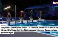 Le record du monde sur 50 mètres nage libre a été battu aux Enhanced Games, mais ne sera pas homologué - Natation