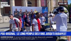 Finale de la Ligue des Champions: des milliers de supporters du PSG débarquent à Budapest
