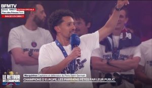 Victoire du PSG: le capitaine Marquinhos remercie tous les supporters