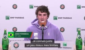 Roland-Garros - Fonseca : "Je connais un peu mieux mes limites"