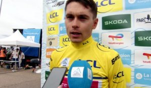 Tour Auvergne-Rhône-Alpes 2026 - La reaction du maillot jaune Alex Baudin après la 3e étape