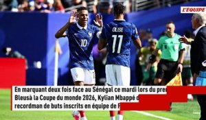 Auteur d'un doublé face au Sénégal, Kylian Mbappé devient le meilleur buteur de l'histoire de l'équipe de France - Foot - Coupe du monde 2026