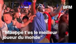 Les supporters français célèbrent la victoire des Bleus pour leur entrée en lice au Mondial 2026