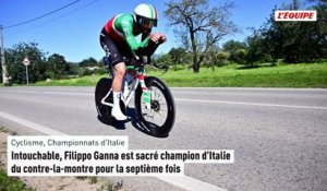Intouchable, Filippo Ganna est sacré champion d'Italie du contre-la-montre pour la septième fois - Cyclisme - Championnats d'Italie