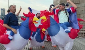 Bleus - Les supporters français embrasent le Brooklyn Bridge