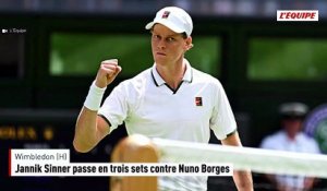 Jannik Sinner passe en trois sets contre Nuno Borges - Tennis - Wimbledon