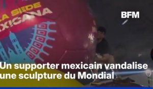Mondial 2026: un supporter mexicain vandalise un ballon géant du décor et se fait arrêter