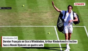 Dernier Français en course à Wimbledon, Arthur Rinderknech s'incline face à Novak Djokovic - Wimbledon (H)