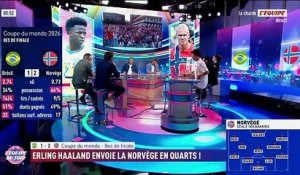 Après son doublé contre le Brésil en 8e de finale, Erling Haaland rejoint Kylian Mbappé et Lionel Messi en haut du classement des buteurs de la Coupe du monde 2026 - Coupe du monde 2026