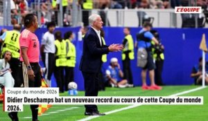 Didier Deschamps devient le sélectionneur le plus capé de l'histoire de la Coupe du monde devant l'Allemand Helmut Schön - Foot - Coupe du monde 2026