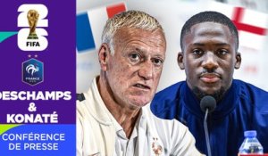 La conférence de presse de Deschamps et Konaté avant France - Angleterre