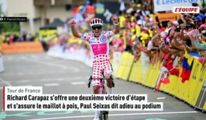 Richard Carapaz s'offre une deuxième victoire d'étape, Paul Seixas dit adieu au podium à l'Alpe d'Huez - Tour de France