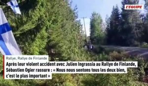 Après leur violent accident avec Julien Ingrassia au Rallye de Finlande, Sébastien Ogier rassure : « Nous nous sentons tous les deux bien, c'est le plus important » - de Finlande - Rallye - Rallye de Finlande
