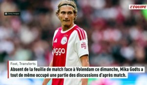 Michel, entraîneur de l'Ajax, sur l'avenir de Mika Godts, courtisé par le PSG : « Pour l'instant, il est toujours un joueur de l'Ajax » - Foot - Transferts