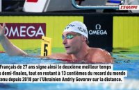 Maxime Grousset qualifié pour la finale du 50 m papillon - Natation - Championnats d'Europe
