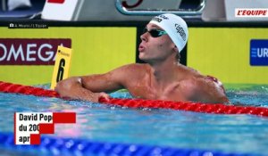 Plus que jamais le roi du sprint : après le 100 m, David Popovici remporte le 200 m aux Championnats d'Europe et réalise un troisième doublé d'affilée - Natation - Championnats d'Europe