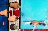 Léon Marchand, Maxime Grousset et Yohann Ndoye Brouard dans le relais pour la finale du 4x100 m 4 nages des Championnats d'Europe de natation - Natation - Championnats d'Europe