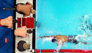 Léon Marchand, Maxime Grousset et Yohann Ndoye Brouard dans le relais pour la finale du 4x100 m 4 nages des Championnats d'Europe de natation - Natation - Championnats d'Europe
