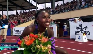Shericka Jackson se blesse lors du 200 m à Lausanne - Athlé - Meeting de Lausanne