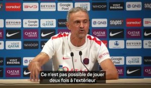 PSG - Luis Enrique : "Ce n'est pas possible de jouer deux fois à l'extérieur"